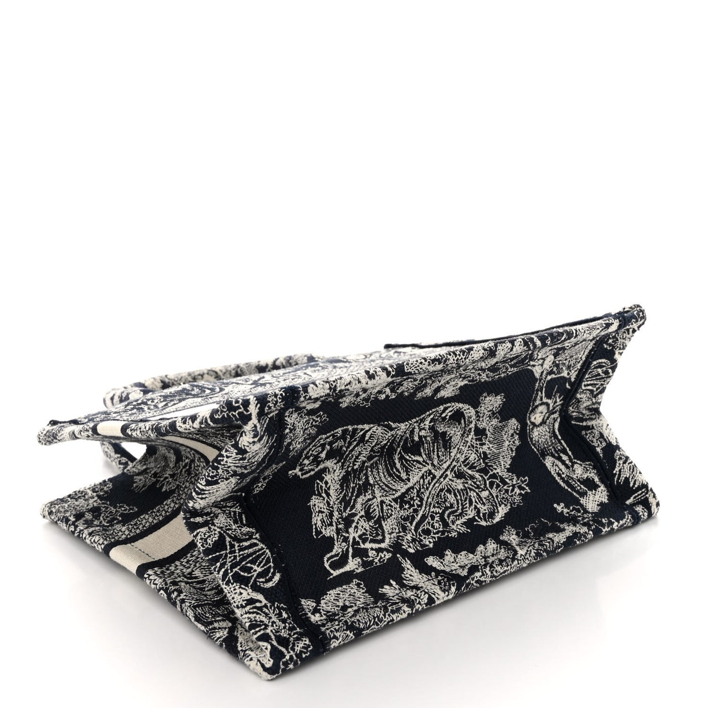 Canvas Embroidered Small Dioriviera Toile De Jouy Book Tote Blue