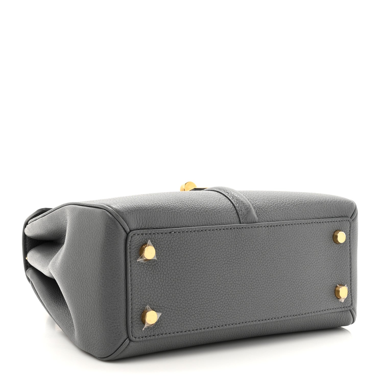 Celine Grained Calfskin Small 16 Top Handle Bag Medium Grey 4 of 14