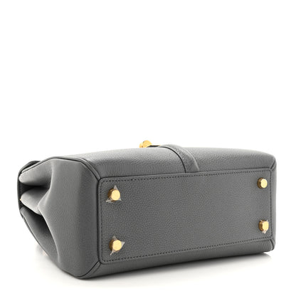 Celine Grained Calfskin Small 16 Top Handle Bag Medium Grey 4 of 14