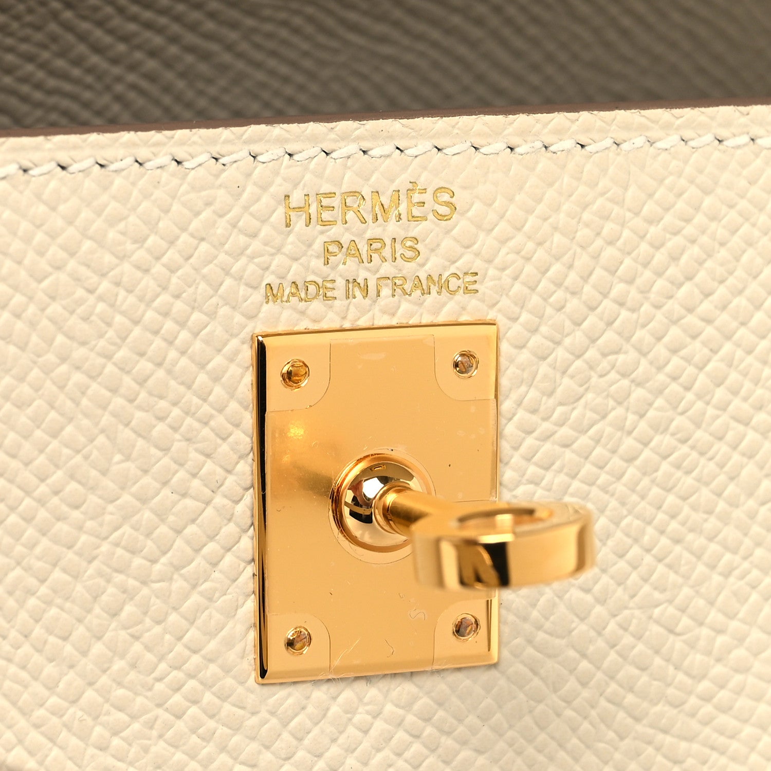 Hermes Epsom Kelly Sellier 25 Craie 6 of 11