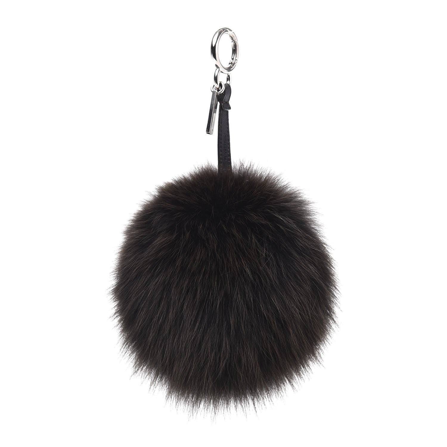 Fendi Fox Fur Shiny Nappa Bi-Color G ABCharm Bag Charm Moro Rosso Chiaro 3 of 5