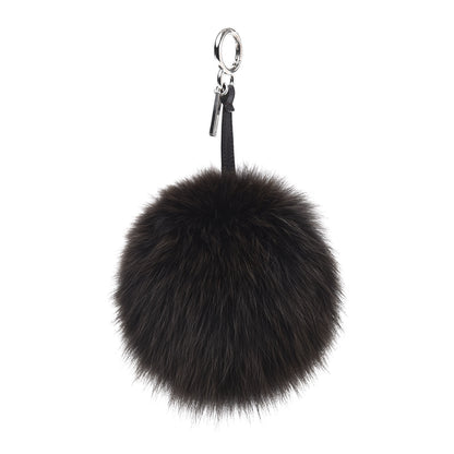 Fendi Fox Fur Shiny Nappa Bi-Color G ABCharm Bag Charm Moro Rosso Chiaro 3 of 5