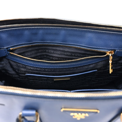 Prada Saffiano Lux Large Galleria Double Zip Tote Bluette 14 of 28