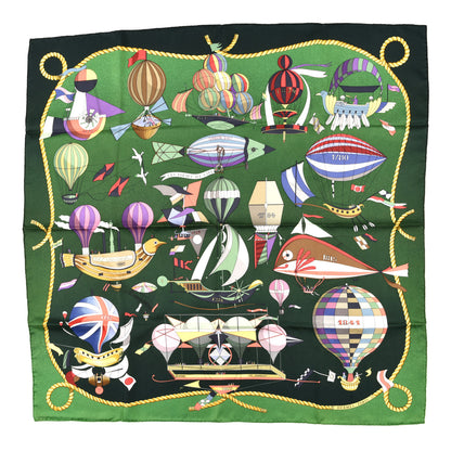 Hermes Silk Les Folies Du Ciel Scarf 90 1 of 4