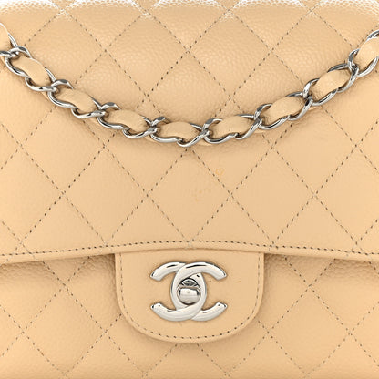Chanel Caviar Quilted Medium Double Flap Beige 8 of 14