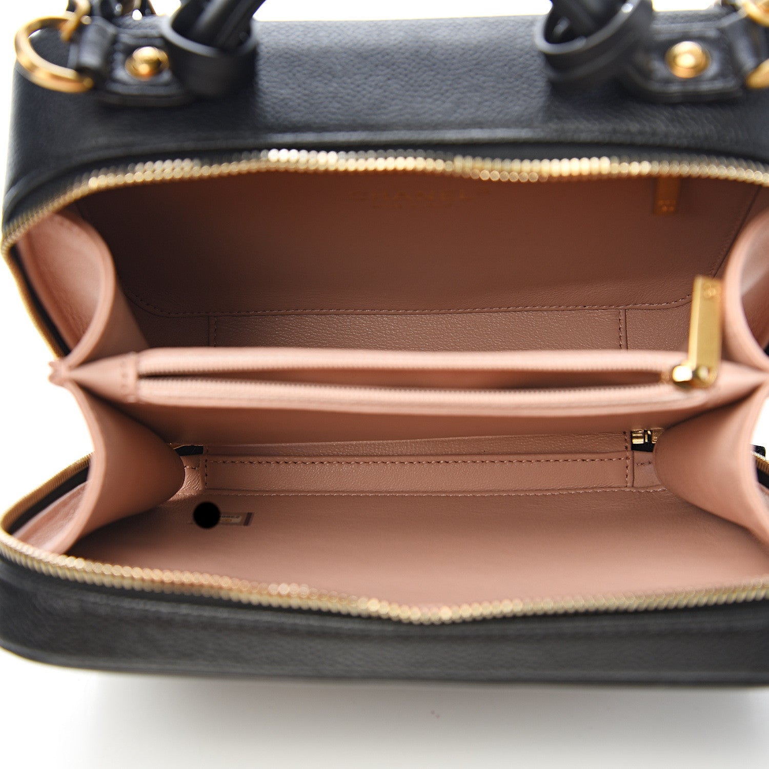 Chanel Caviar Quilted Medium CC Filigree Vanity Case Black 4 of 10