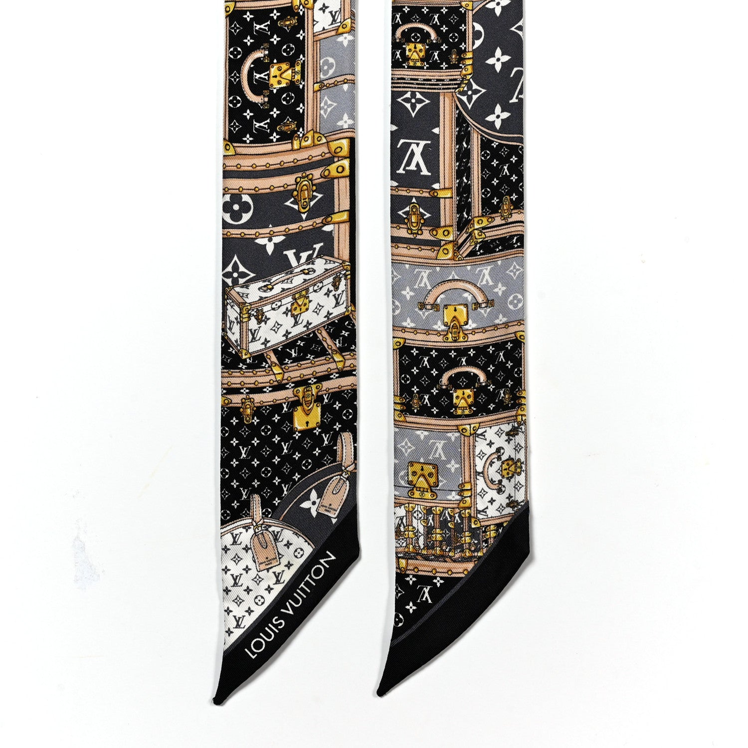 Louis Vuitton Silk Monogram Let's Go BB Bandeau Black 1893780
