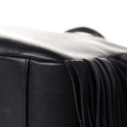 Saint Laurent Calfskin Fringe Monogram Shopping Tote Black 8 of 14