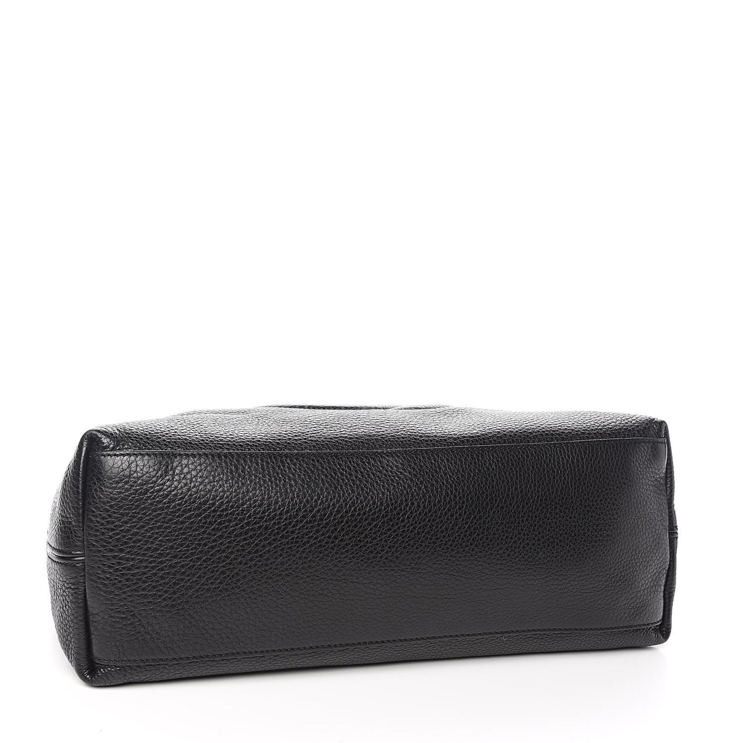 Pebbled Calfskin Medium Soho Chain Shoulder Bag Black