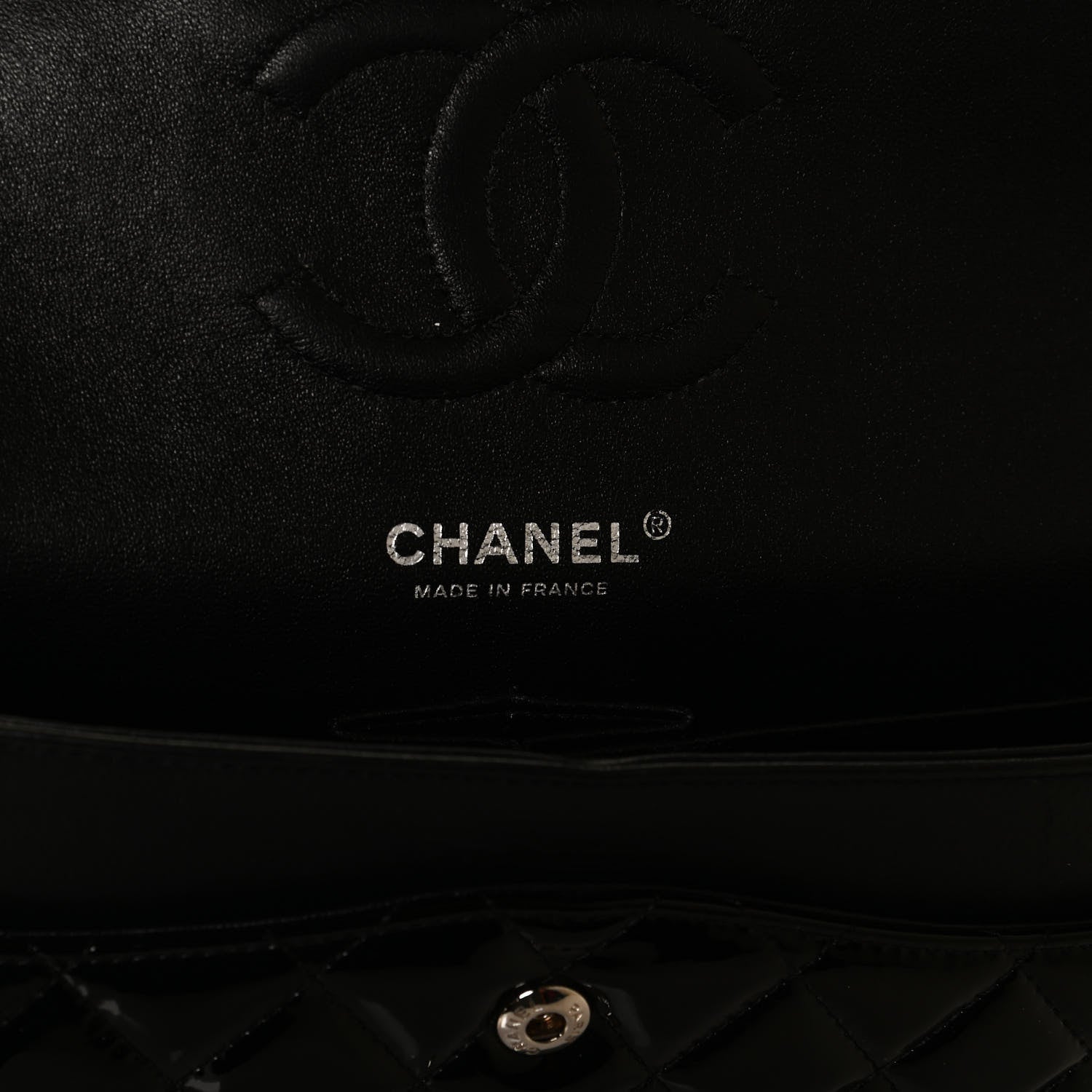 Chanel Patent Quilted Medium Double Flap Black 6 of 11