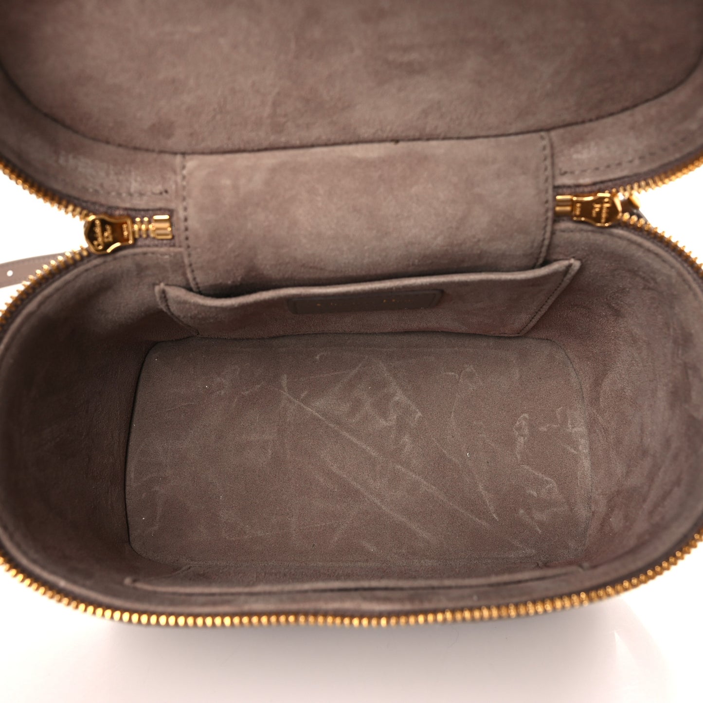 Lambskin Cannage Small Diortravel Vanity Case Warm Taupe