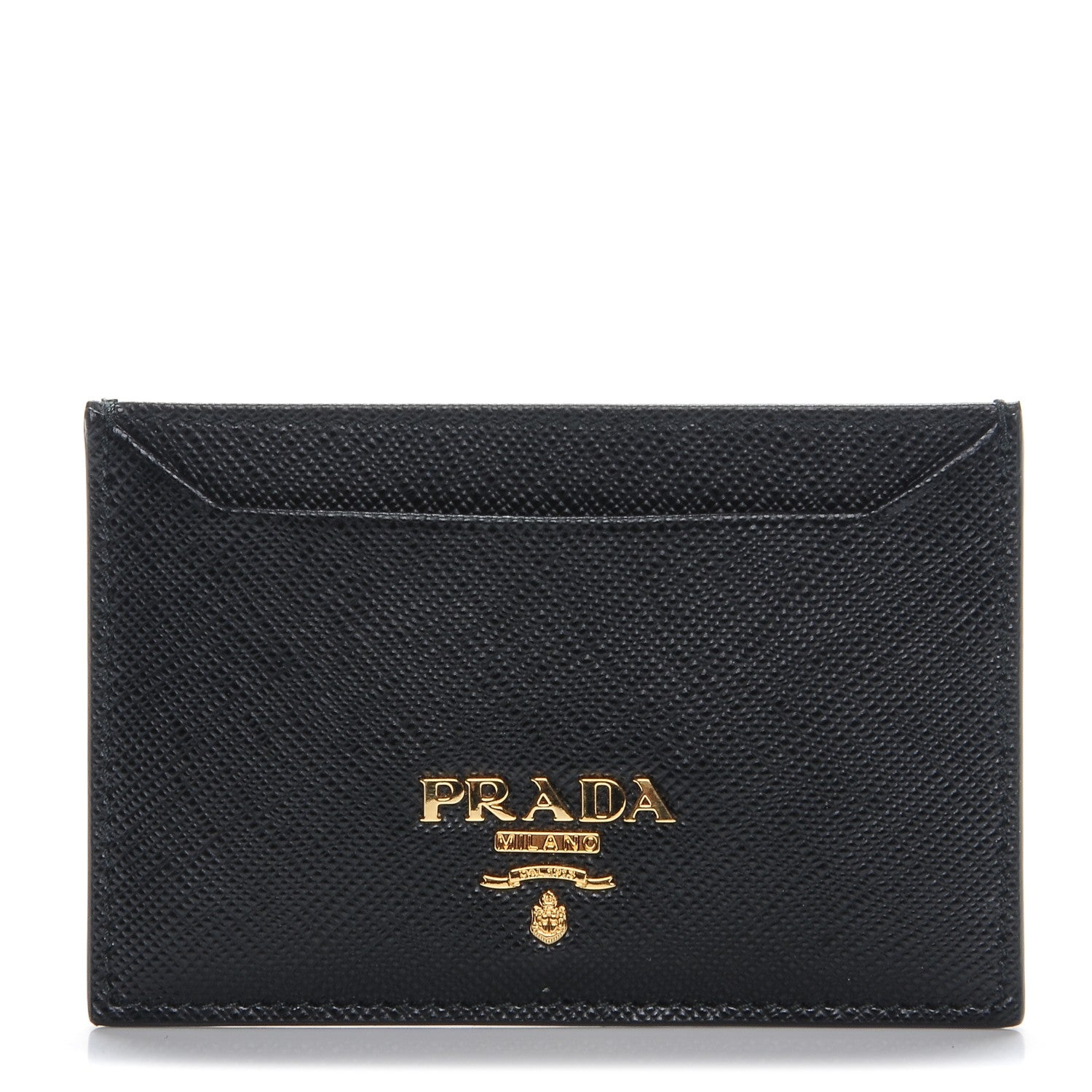 Prada Saffiano Metal Card Case Black 1 of 7