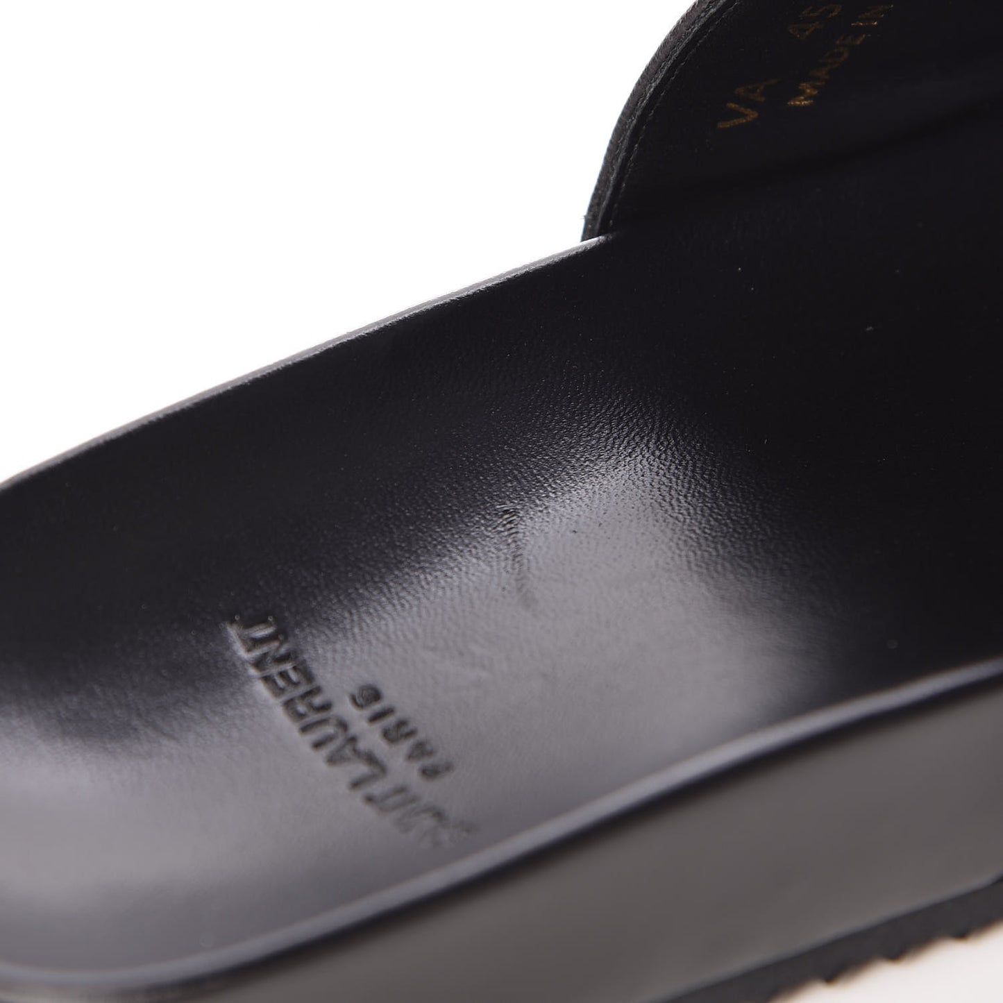 Calfskin Monogram Joan Slide Sandals 35.5 Black