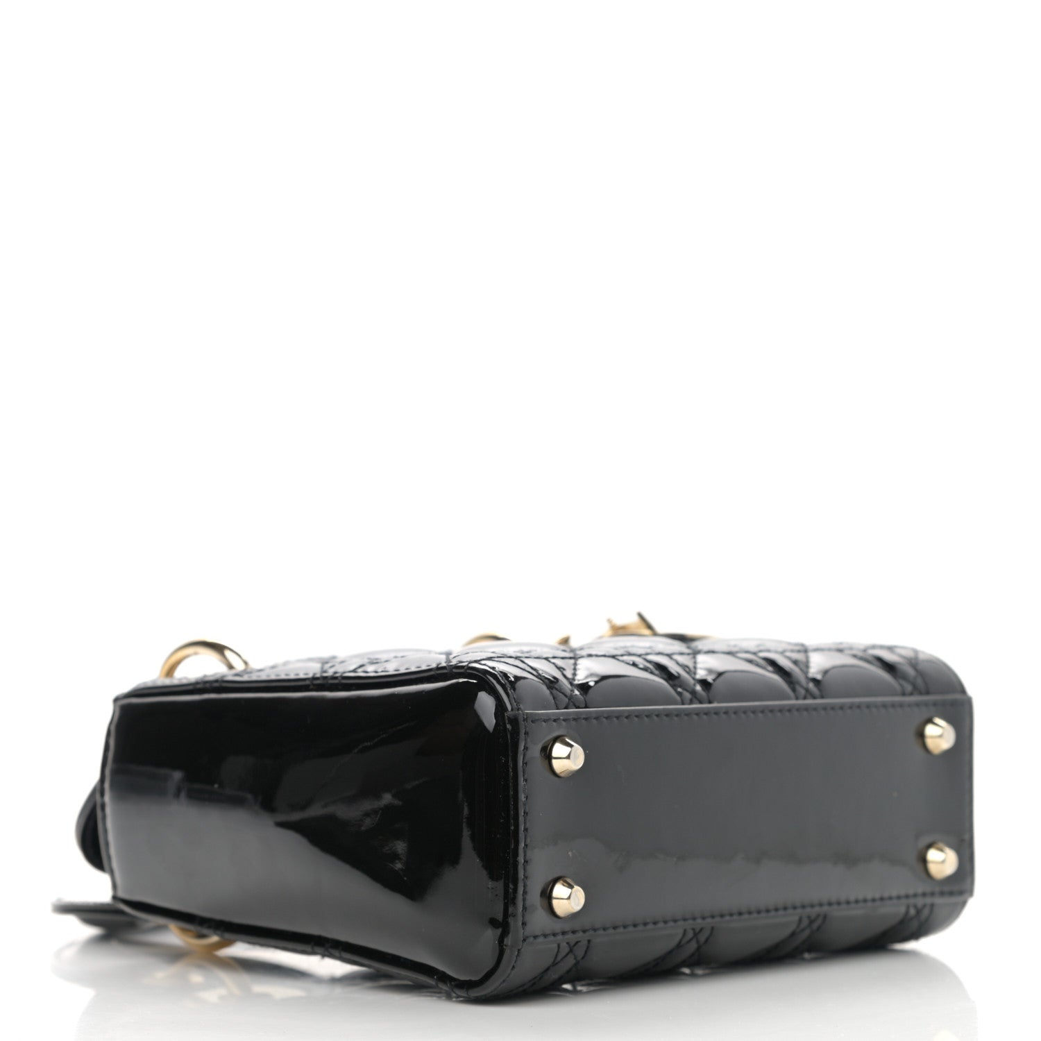 Christian Dior Patent Cannage Mini Lady Dior Black 4 of 12