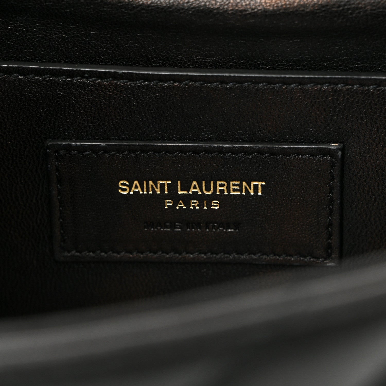 Saint Laurent Lambskin Matelasse Chevron Medium Monogram Satchel Black 6 of 11