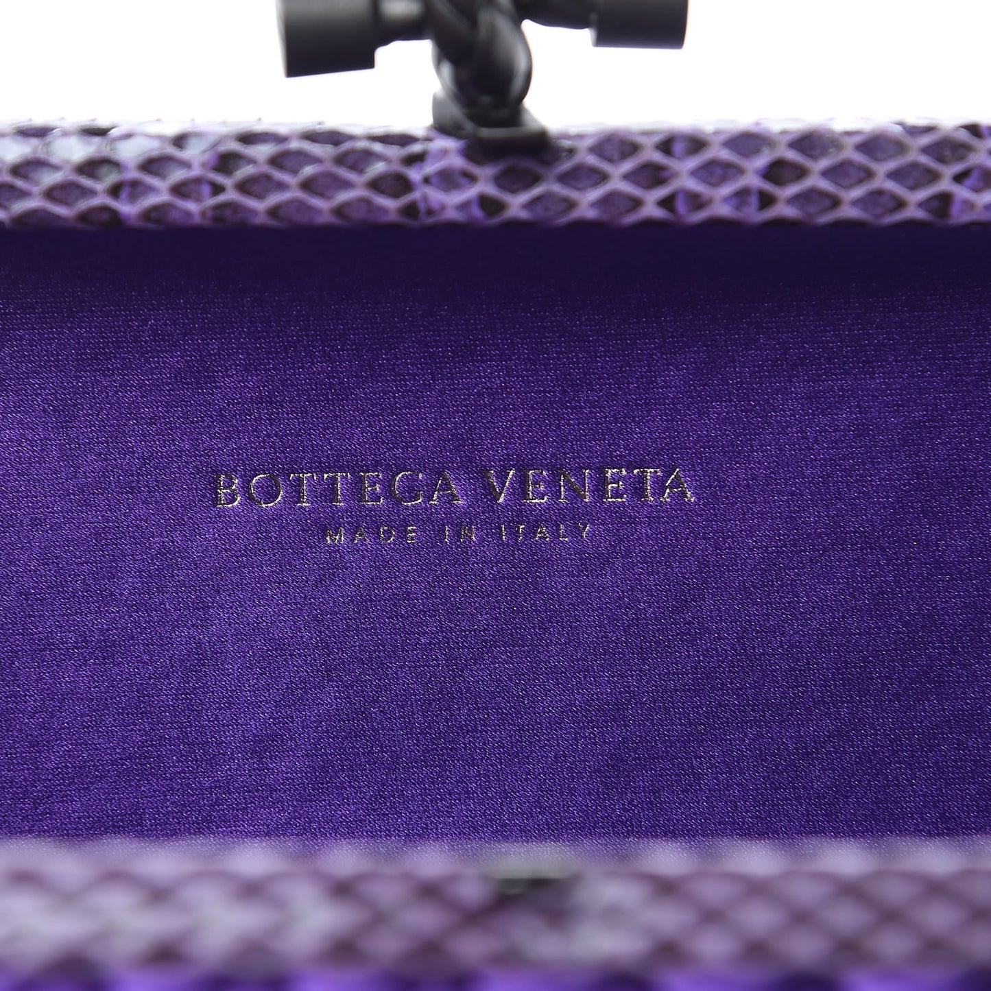 Satin Intreccio Impero Ayers Knot Clutch Purple