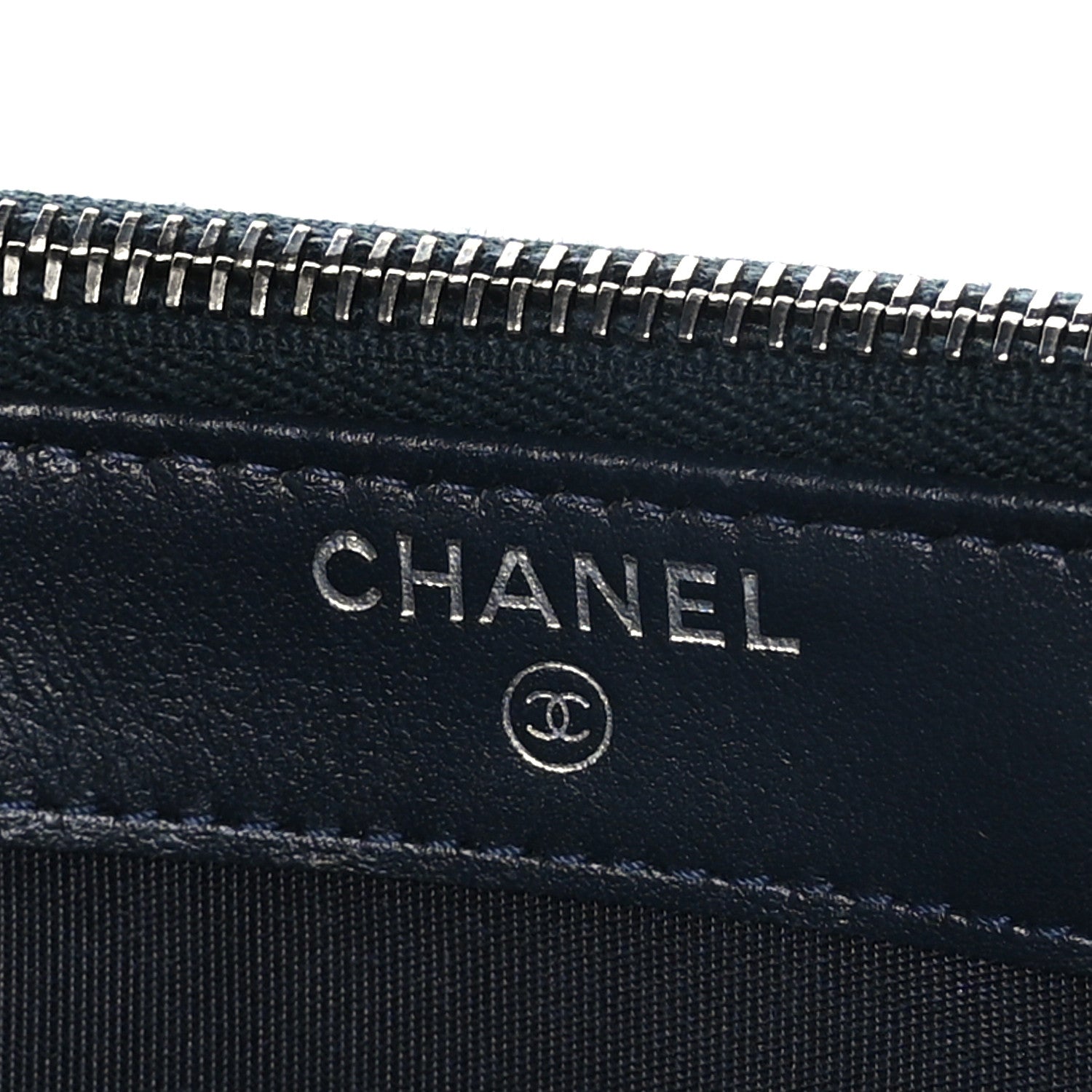 Chanel Calfskin Chevron Quilted Tassel Clutch With Chain Navy 6 of 10