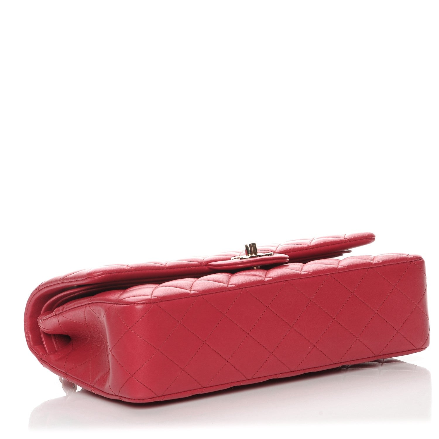 Chanel Lambskin Quilted Medium Double Flap Dark Pink 4 of 8