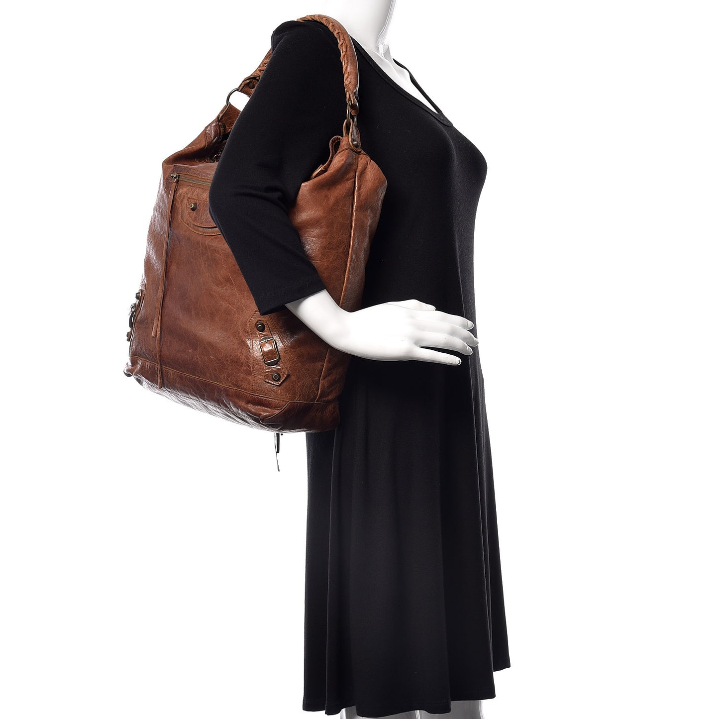 Agneau Classic Hardware Day Hobo Sienna