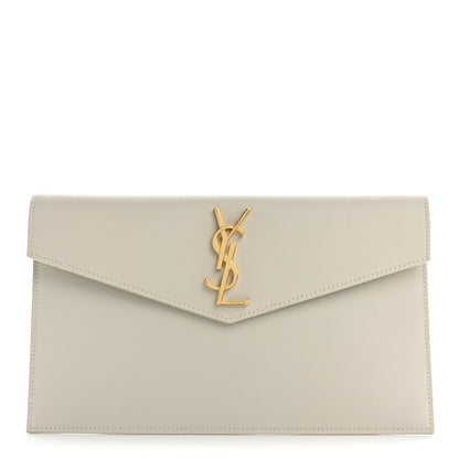 Saint Laurent Grain De Poudre Uptown Pouch Blanc Vintage 1 of 10