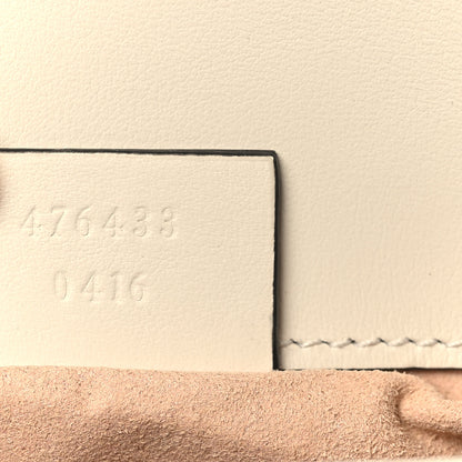 Gucci Calfskin Matelasse Super Mini GG Marmont Shoulder Bag White 7 of 10