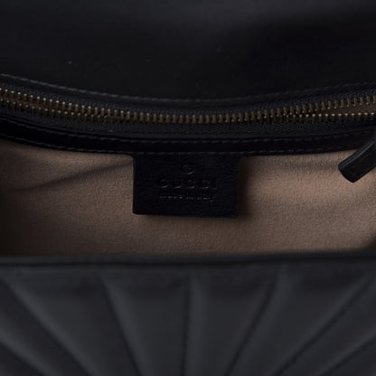Gucci Calfskin Bamboo Trapuntata Queen Margaret Backpack Mystic White Black 3 of 11