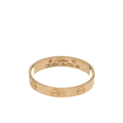 Cartier 18K Yellow Gold 3.5mm LOVE Wedding Band Ring 59 8.75 4 of 5