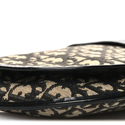 Christian Dior Monogram Flap Clutch Beige Black 8 of 13