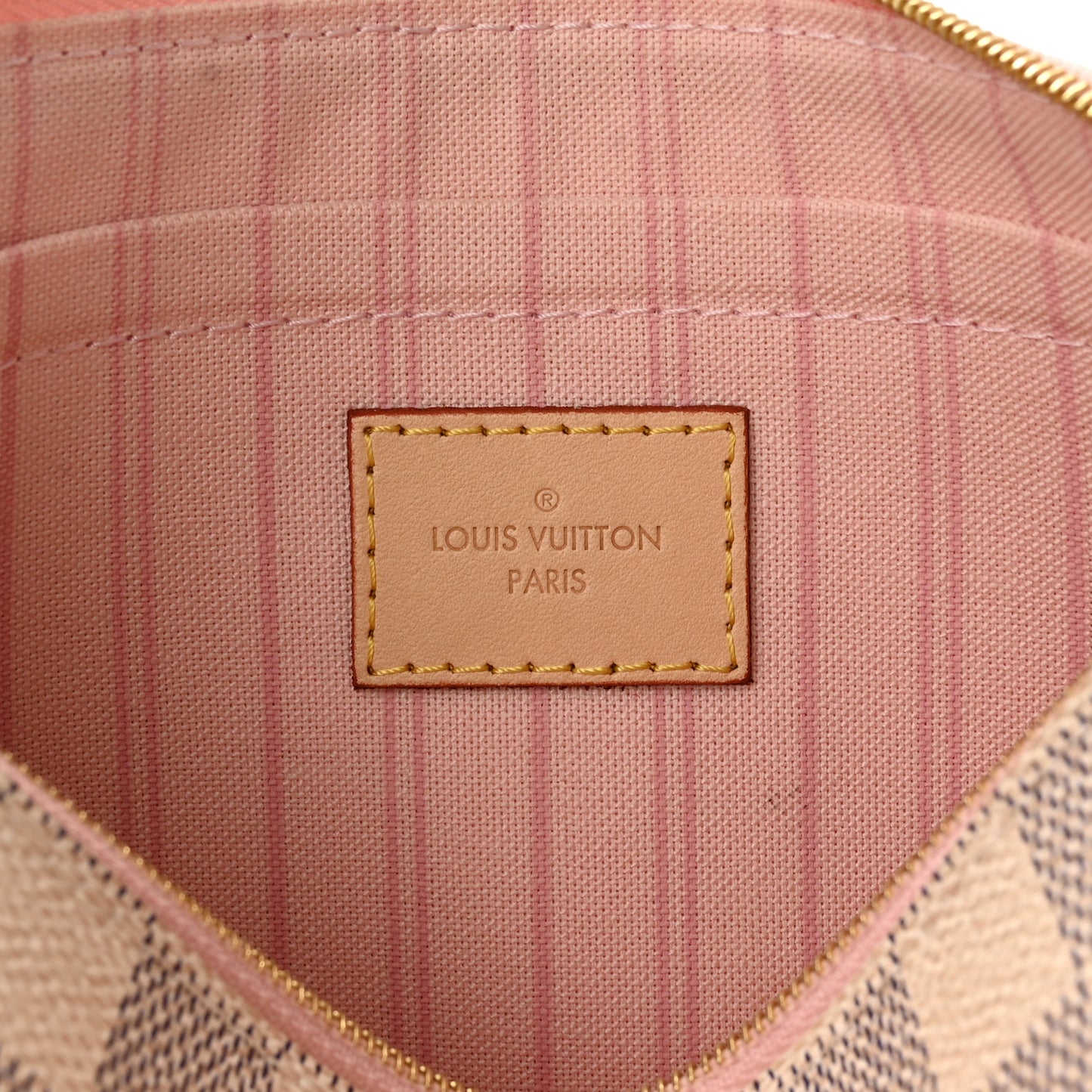 Damier Azur Neverfull MM GM Pochette Rose Ballerine