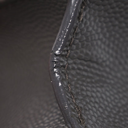 Saint Laurent Grain De Poudre Matelasse Chevron Monogram Envelope Chain Wallet Coal 15 of 17