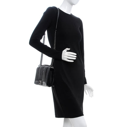 Chanel Lambskin Pleated Medium Boy Flap Black 2 of 11