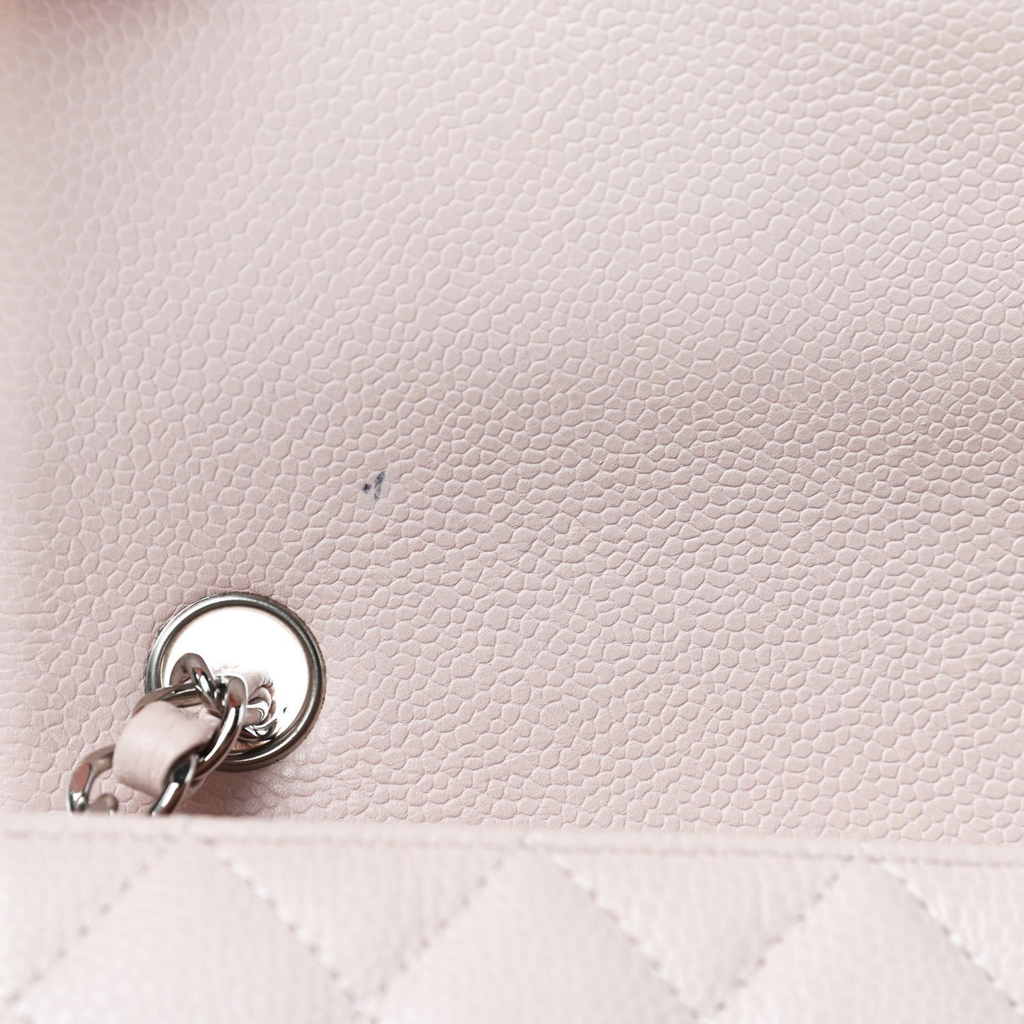 Caviar Quilted Mini Rectangular Flap Light Pink