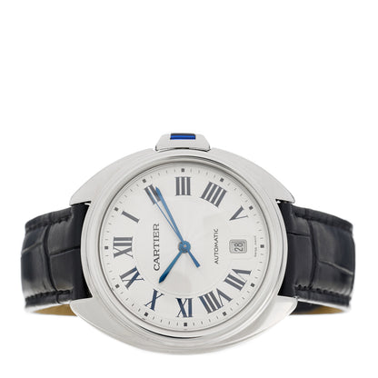 Cartier Stainless Steel Alligator 40mm Cle De Cartier Automatic Watch 2 of 5