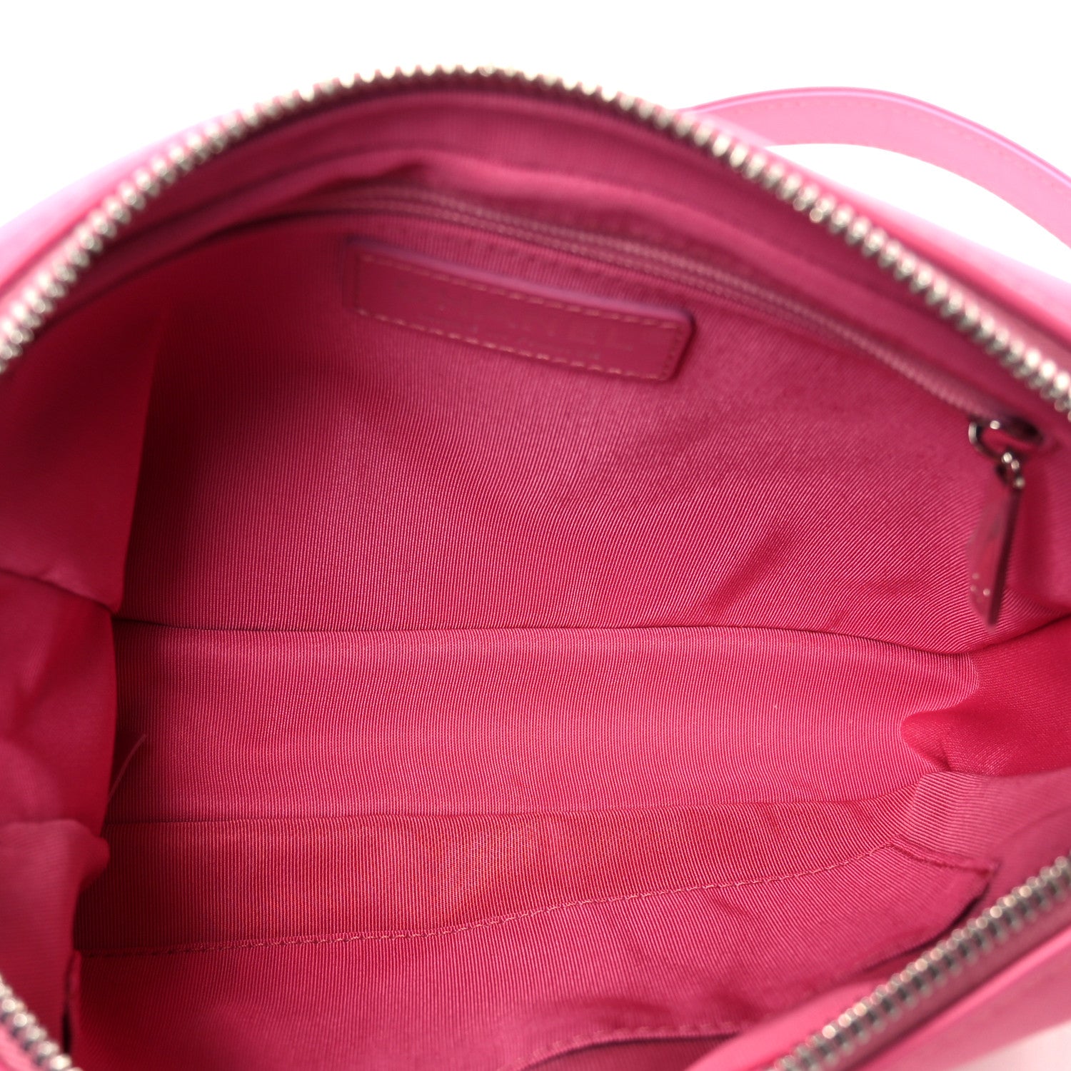 Chanel Lambskin Chevron Quilted Small Promenade Camera Case Pink 5 of 11