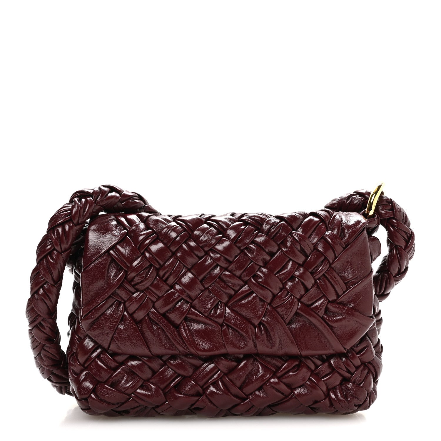 Bottega Veneta Calfskin Foulard Intreccio Kalimero Citta Shoulder Bag Barolo Barolo 1 of 11