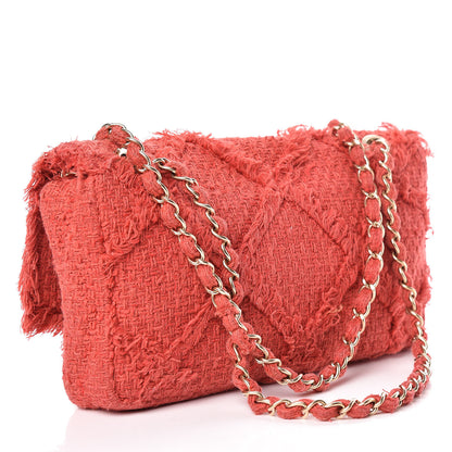 Chanel Tweed Medium Nature Single Flap Red 3 of 10