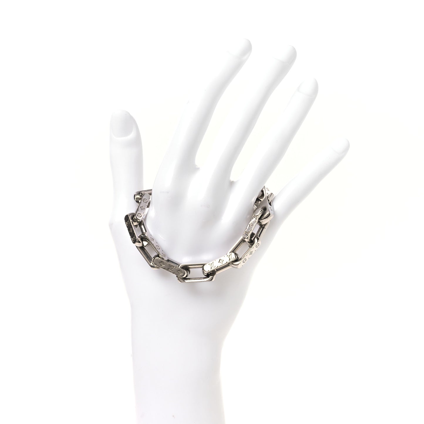 Monogram Chain Bracelet M Silver