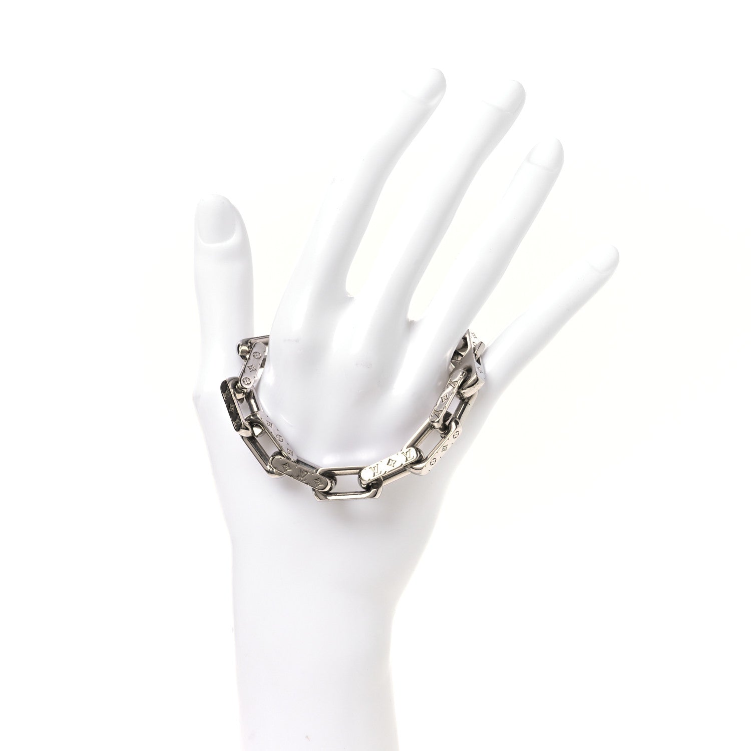 Louis Vuitton Monogram Chain Bracelet M Silver 4 of 8