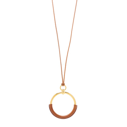 Hermes Swift Grand Loop Pendant Necklace Gold 1 of 3