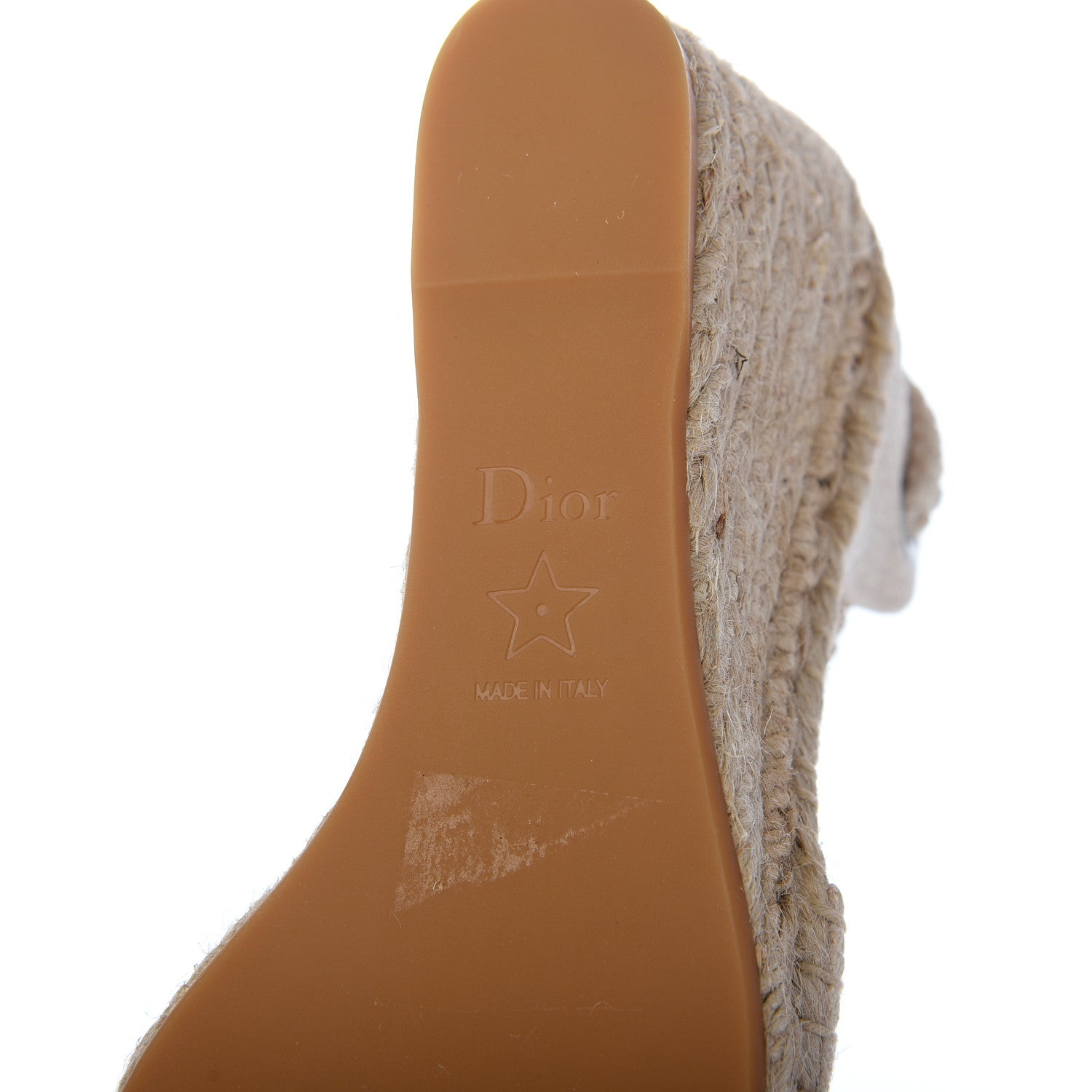 Christian Dior Canvas Embroidered Granville Ankle Tie Espadrille Wedges 36 Cream 7 of 24