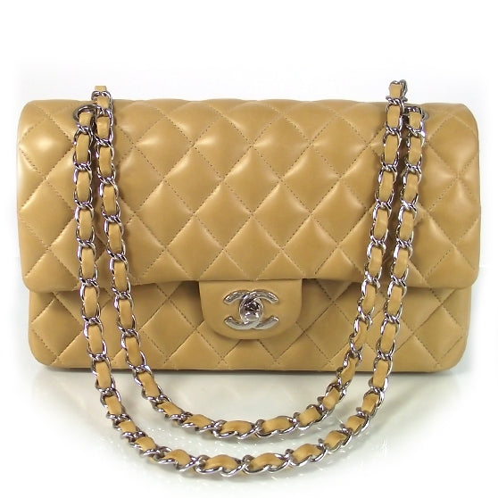 Chanel Lambskin Medium Double Flap Beige 1 of 11