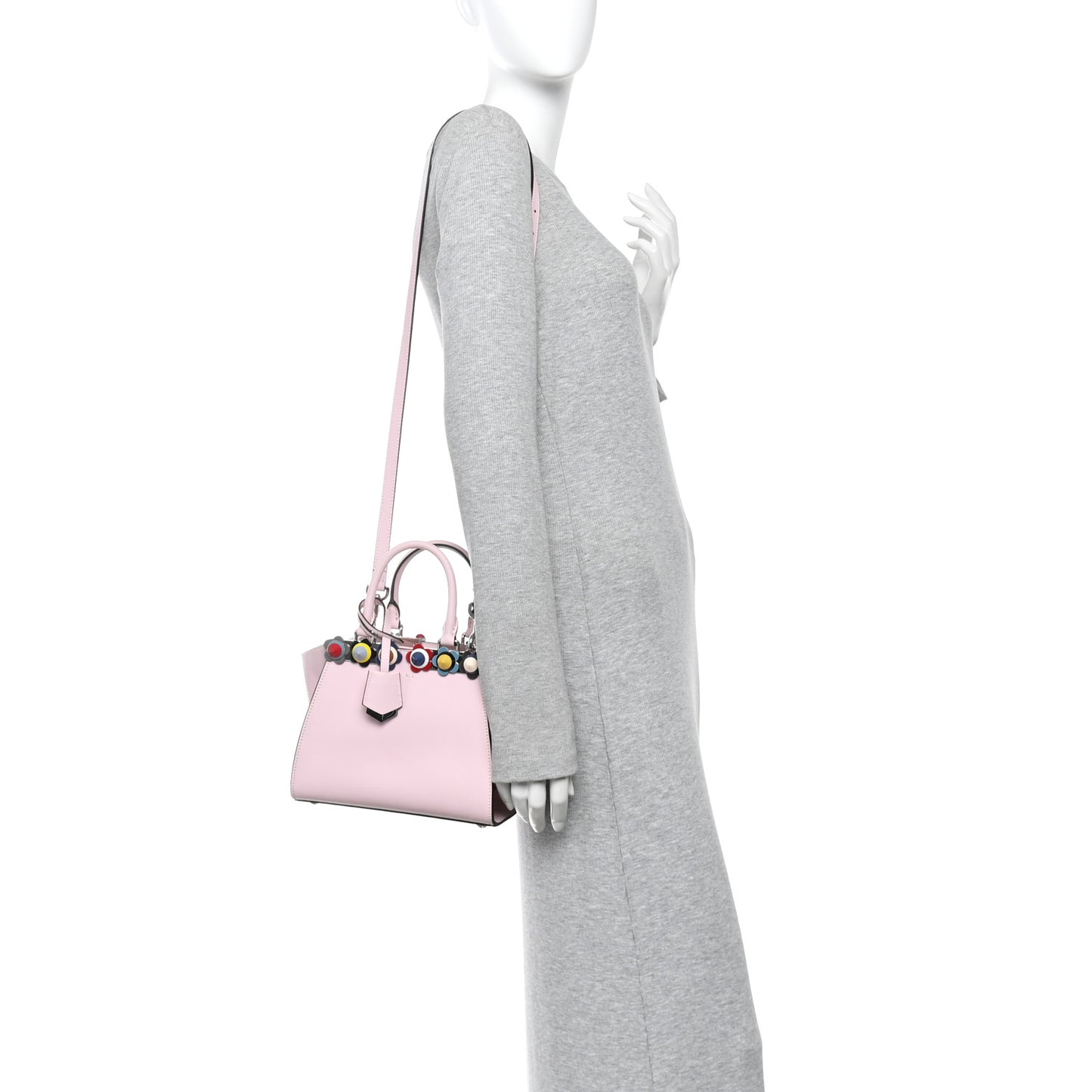 Vitello Dolce Plexiglass Flowerland Studded Mini 3Jours Tote Peonia Multicolor