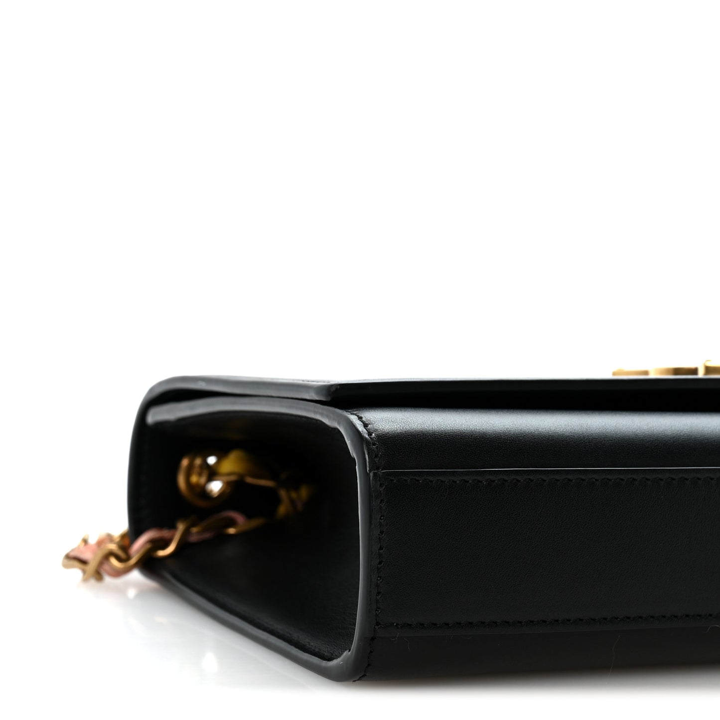 Smooth Calfskin Medium Classic Monogram Kate Satchel Black