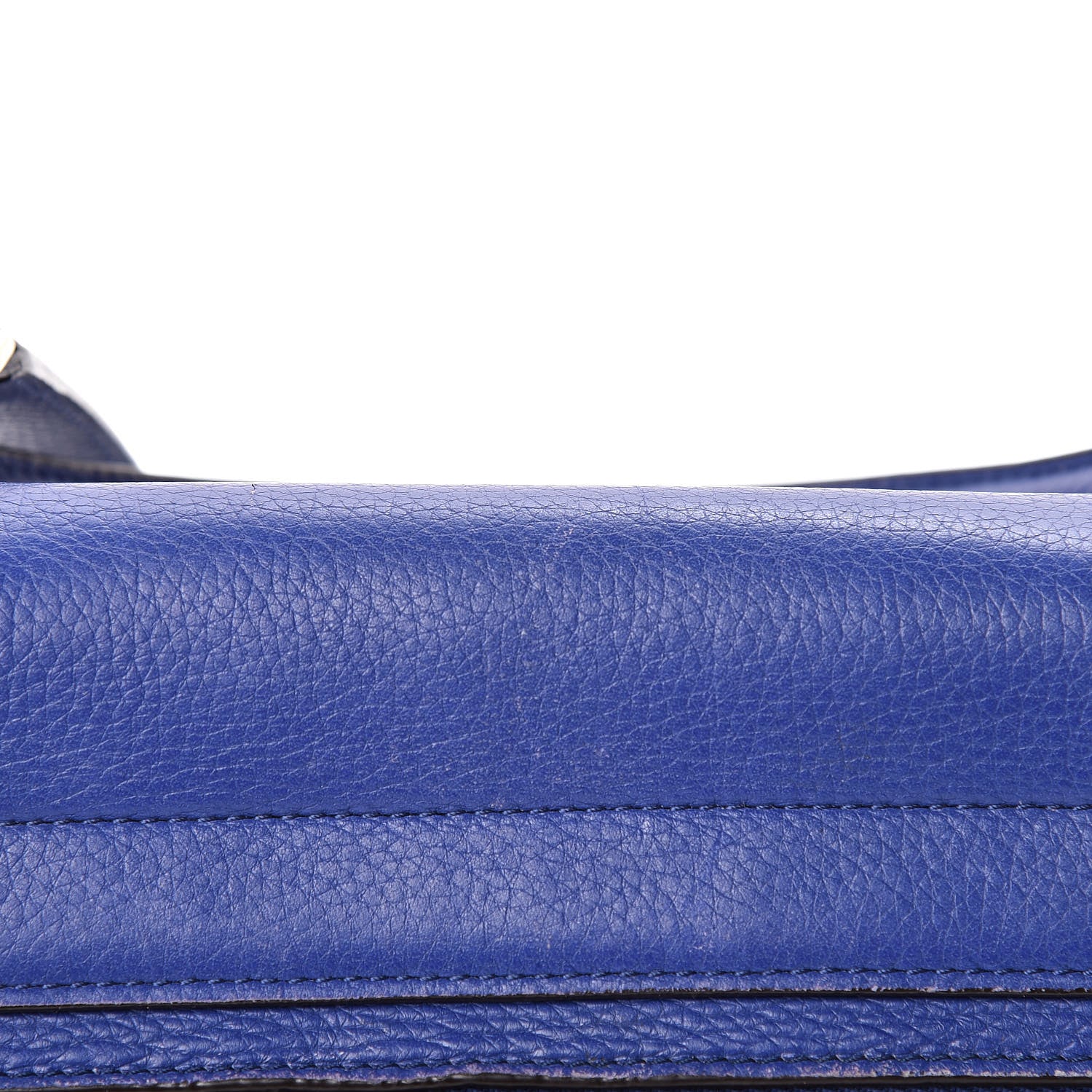 Celine Drummed Calfskin Suede Small Trapeze Indigo 23 of 24
