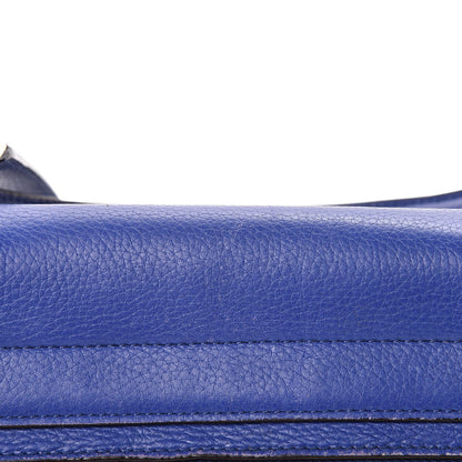Celine Drummed Calfskin Suede Small Trapeze Indigo 23 of 24