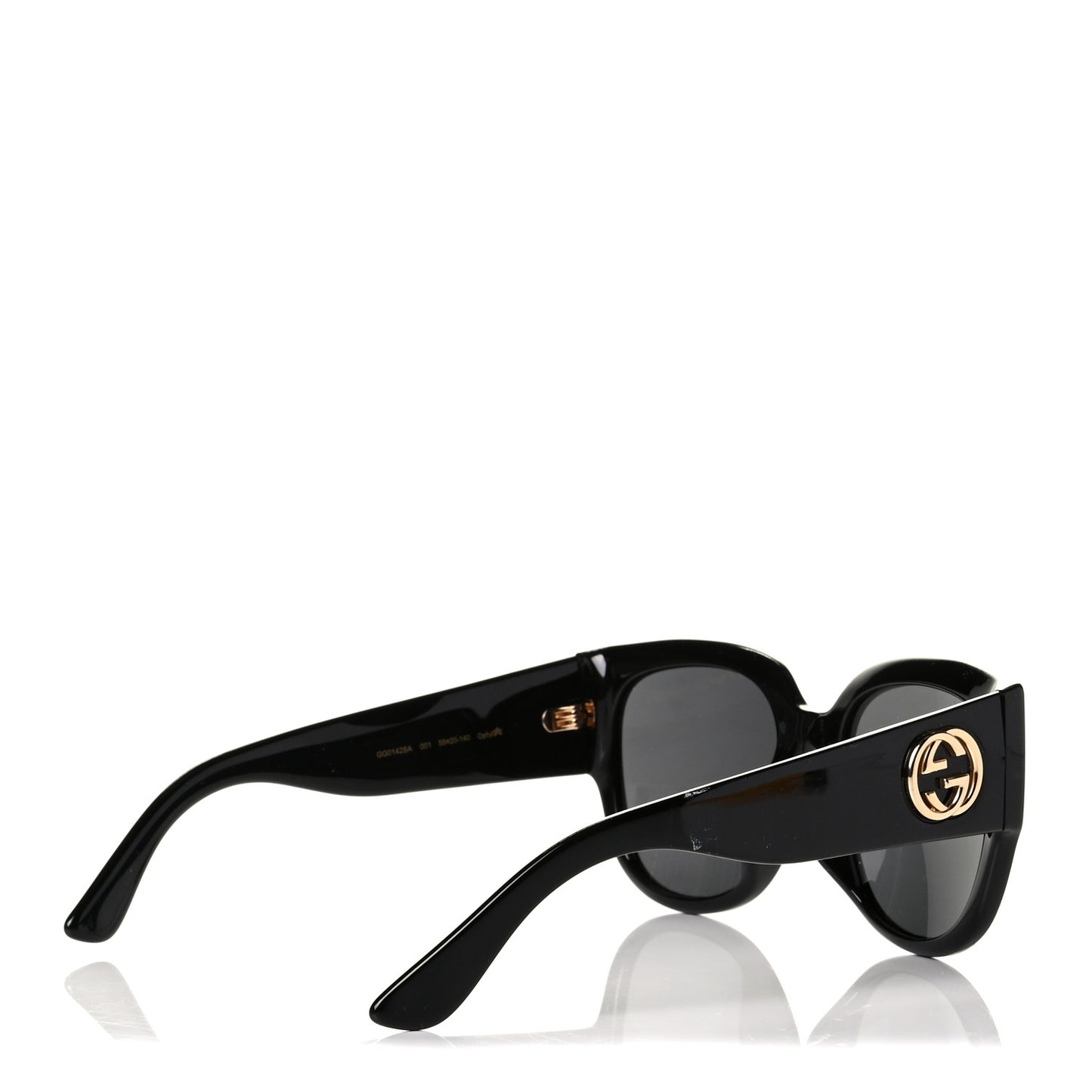 Acetate Square Frame Sunglasses GG0142SA Black
