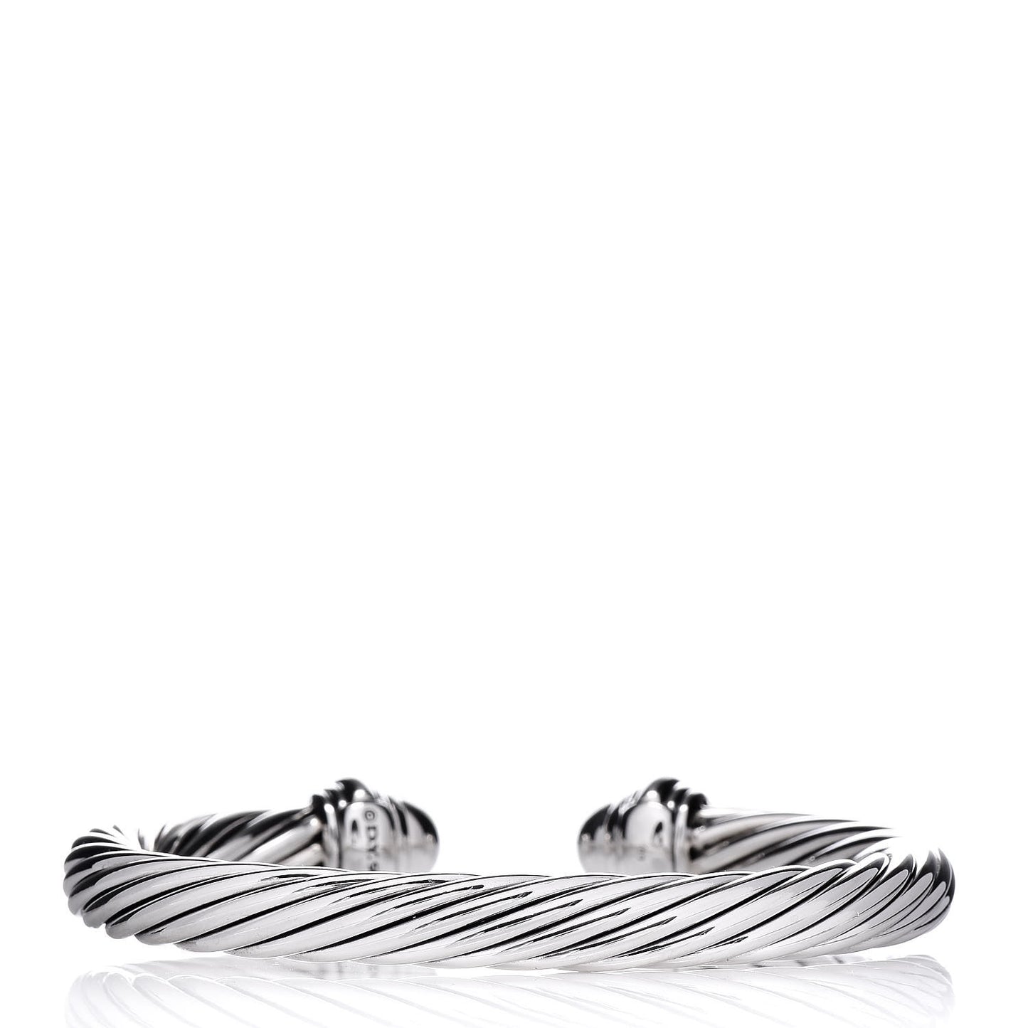 Sterling Silver Diamond 7mm Cable Classics Bracelet