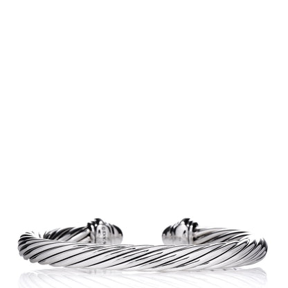 David Yurman Sterling Silver Diamond 7mm Cable Classics Bracelet 3 of 4