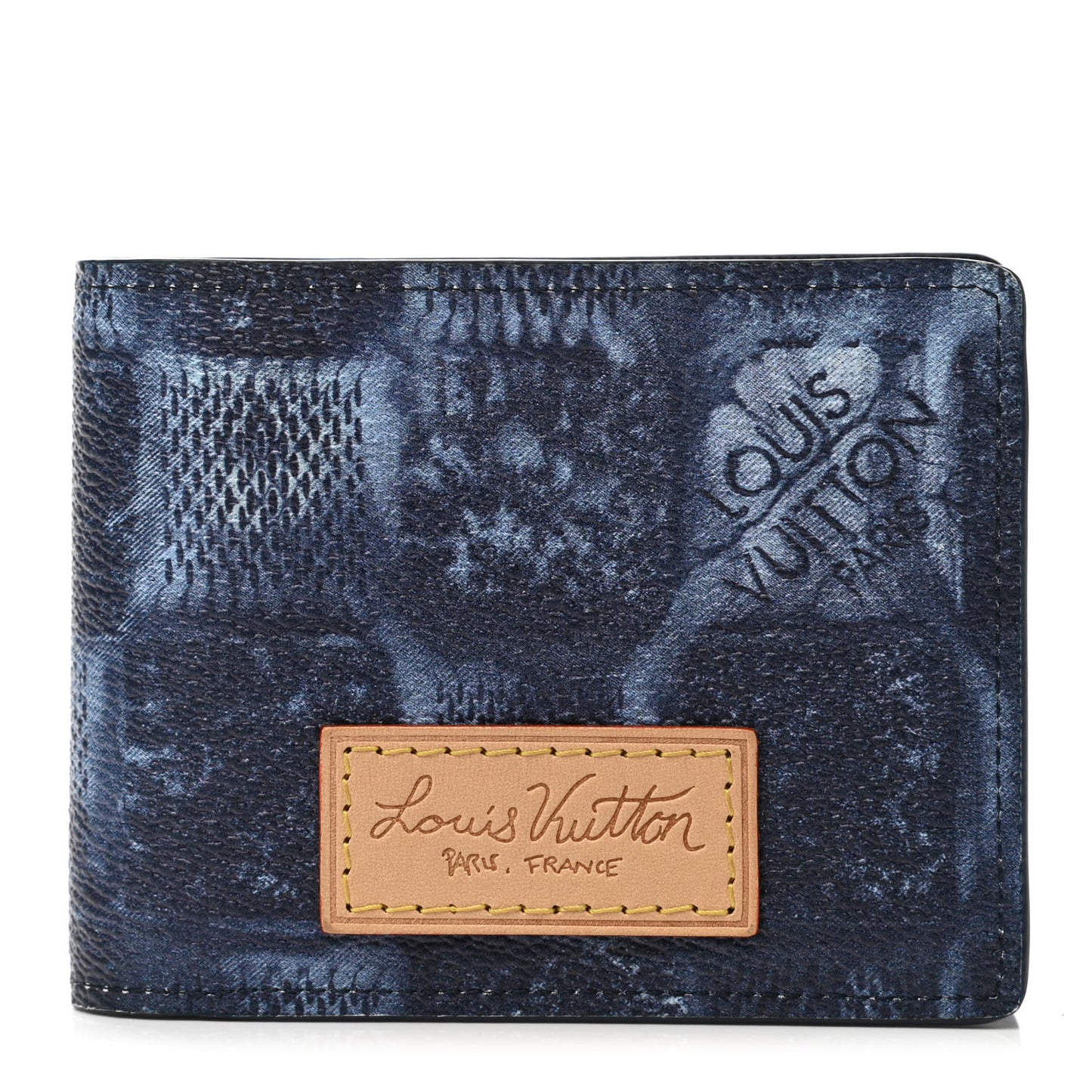Damier Salt Multiple Wallet Ocean Blue