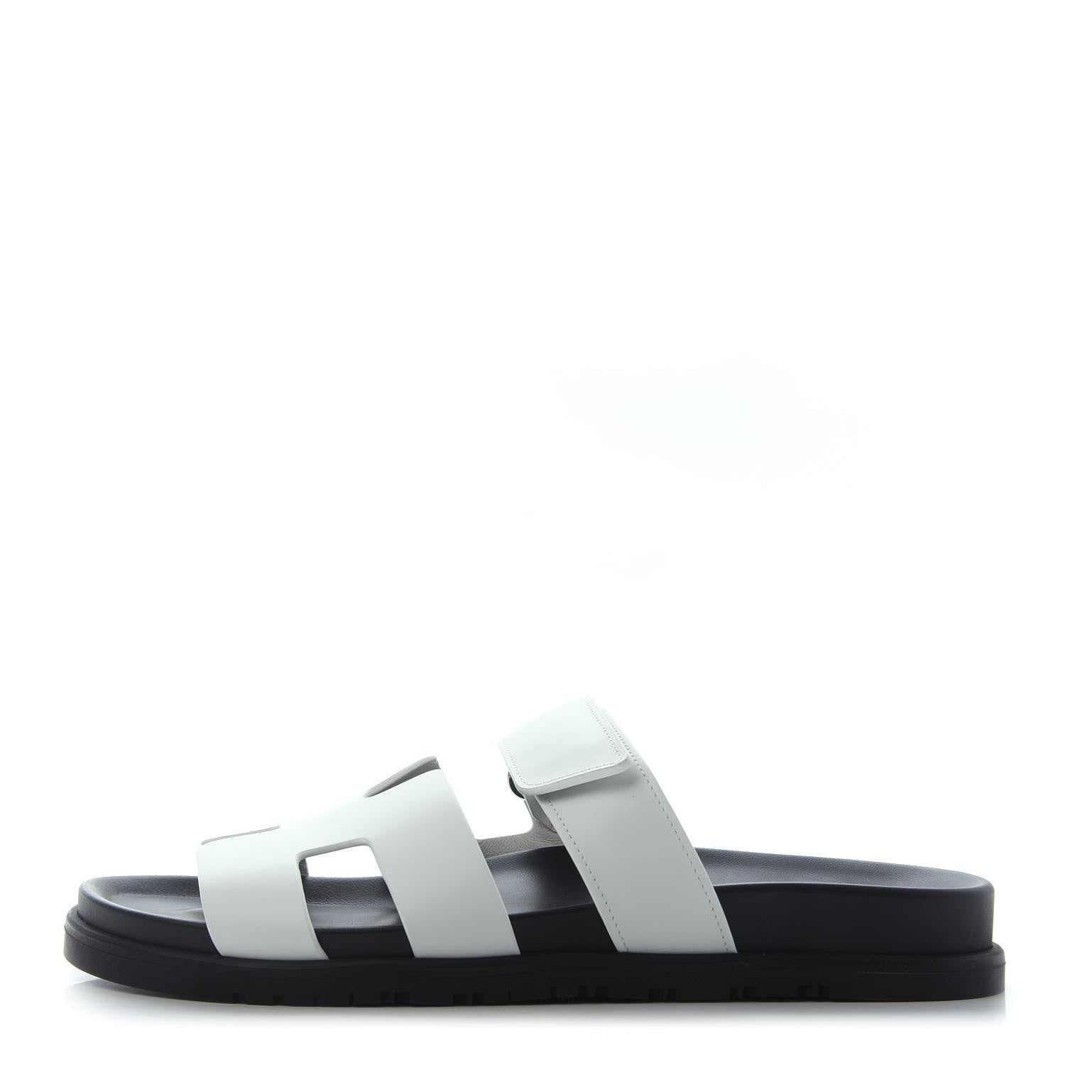 Hermes Calfskin Womens Chypre Sandals 40 White 1 of 4